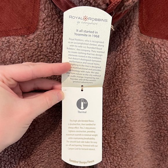 Royal Robbins Tea Berry Canyon Sherpa Fleece Vest - Picture 9 of 9
